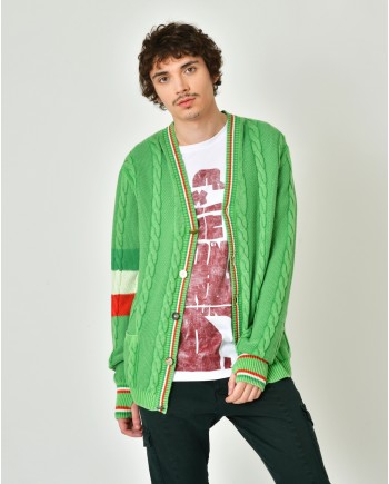Cardigan en laine et coton à boutons Gabriele Pasini
