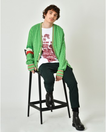 Cardigan en laine et coton à boutons Gabriele Pasini