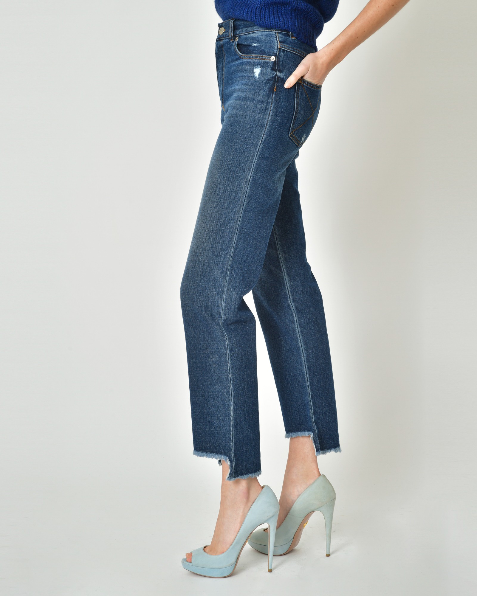 Jean Femme Ancien Old Navy Bleu Marine - Taille 6 (Haute Taille) - Occasion Excellent état