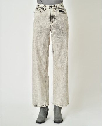 Jean gris taille haute évasé Nostra Santissima