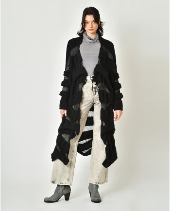 Jean gris taille haute évasé Nostra Santissima