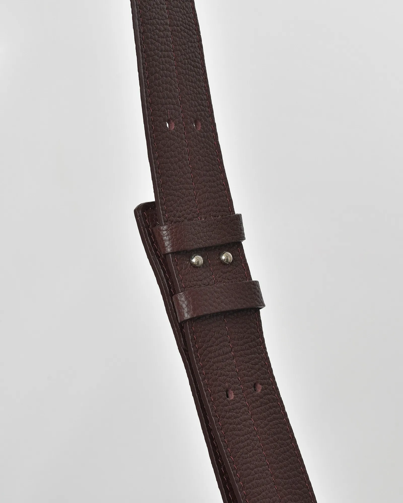 Sac porté épaule en cuir texturé bordeaux Falorni 