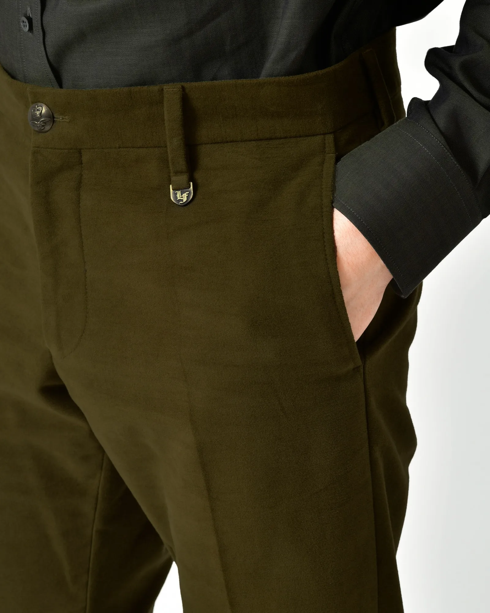 Pantalon en coton kaki Lords & Fools