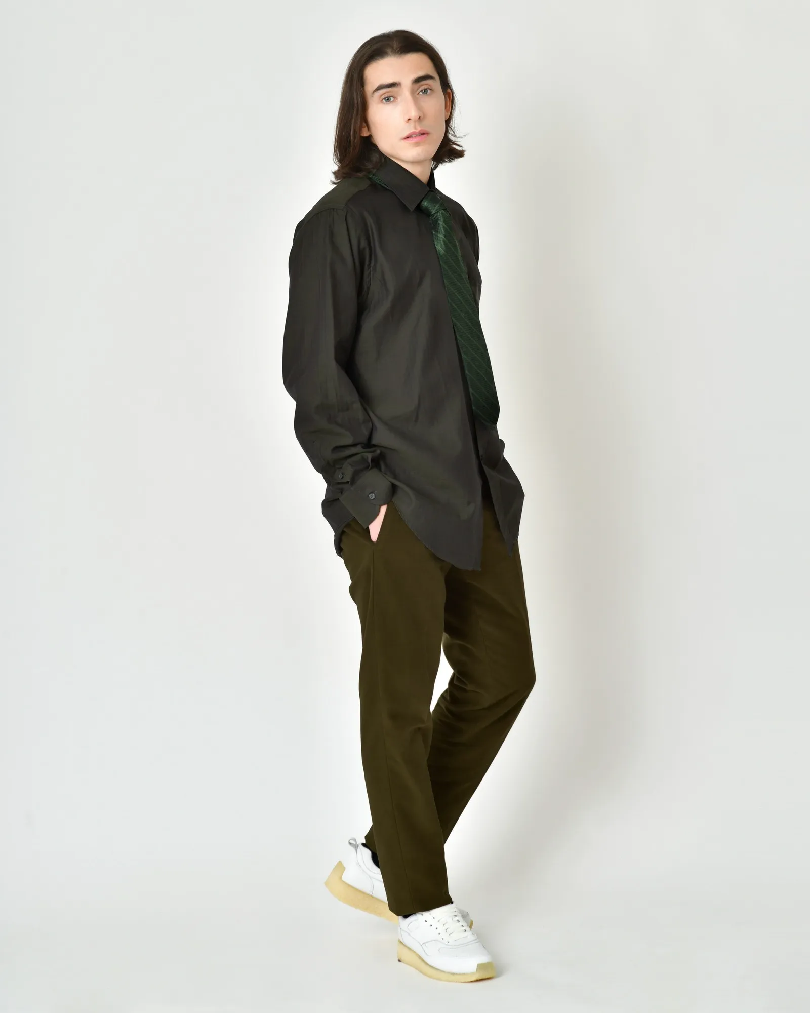 Pantalon en coton kaki Lords & Fools