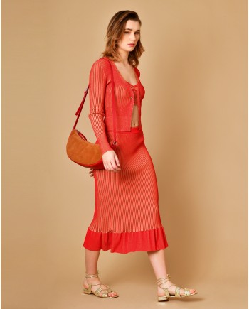 Cardigan en maille côtelé Beatrice B 