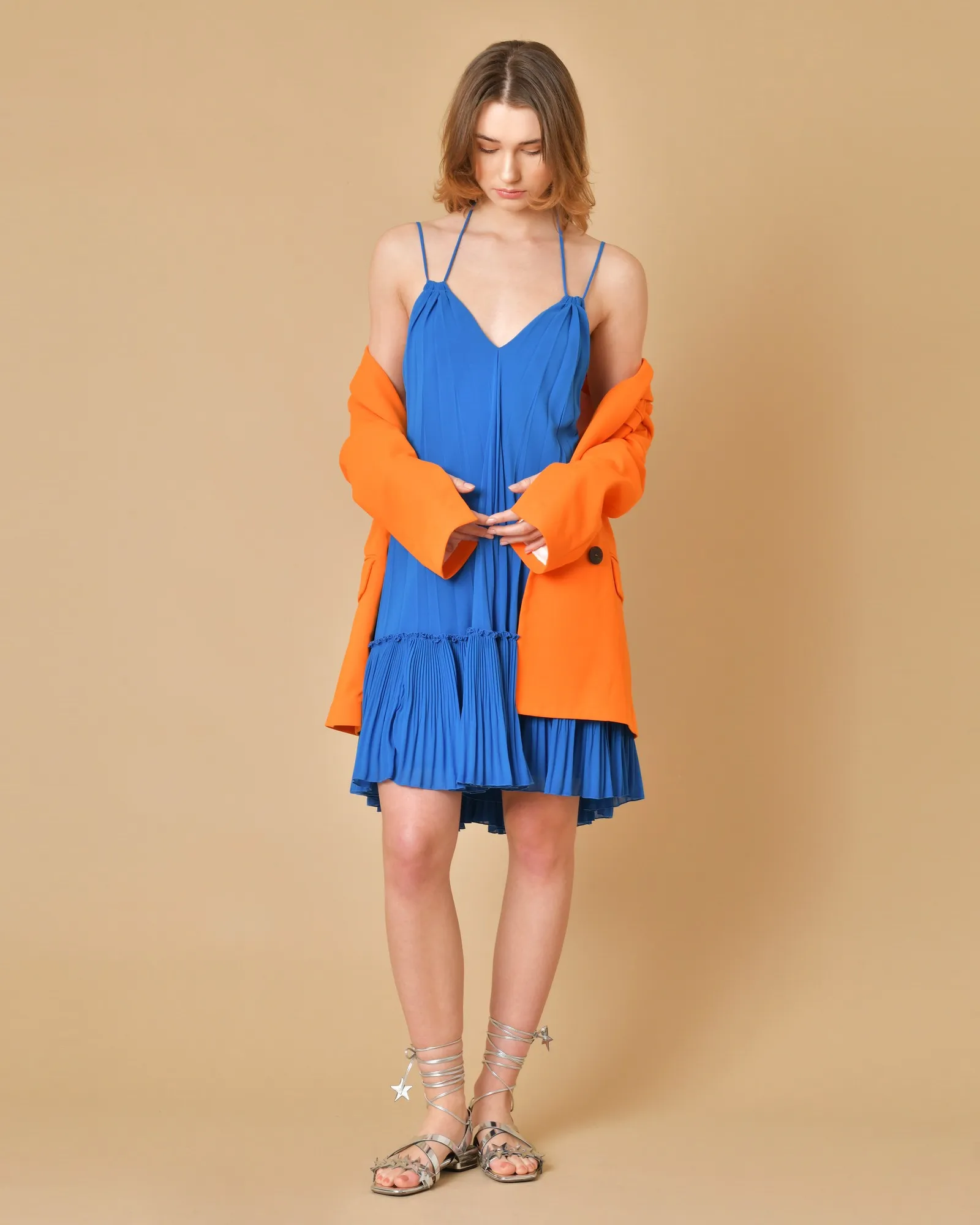Blazer en coton orange Beatrice B
