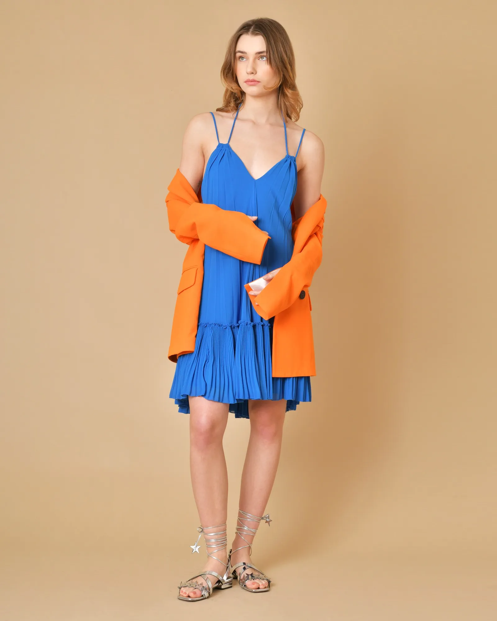 Blazer en coton orange Beatrice B