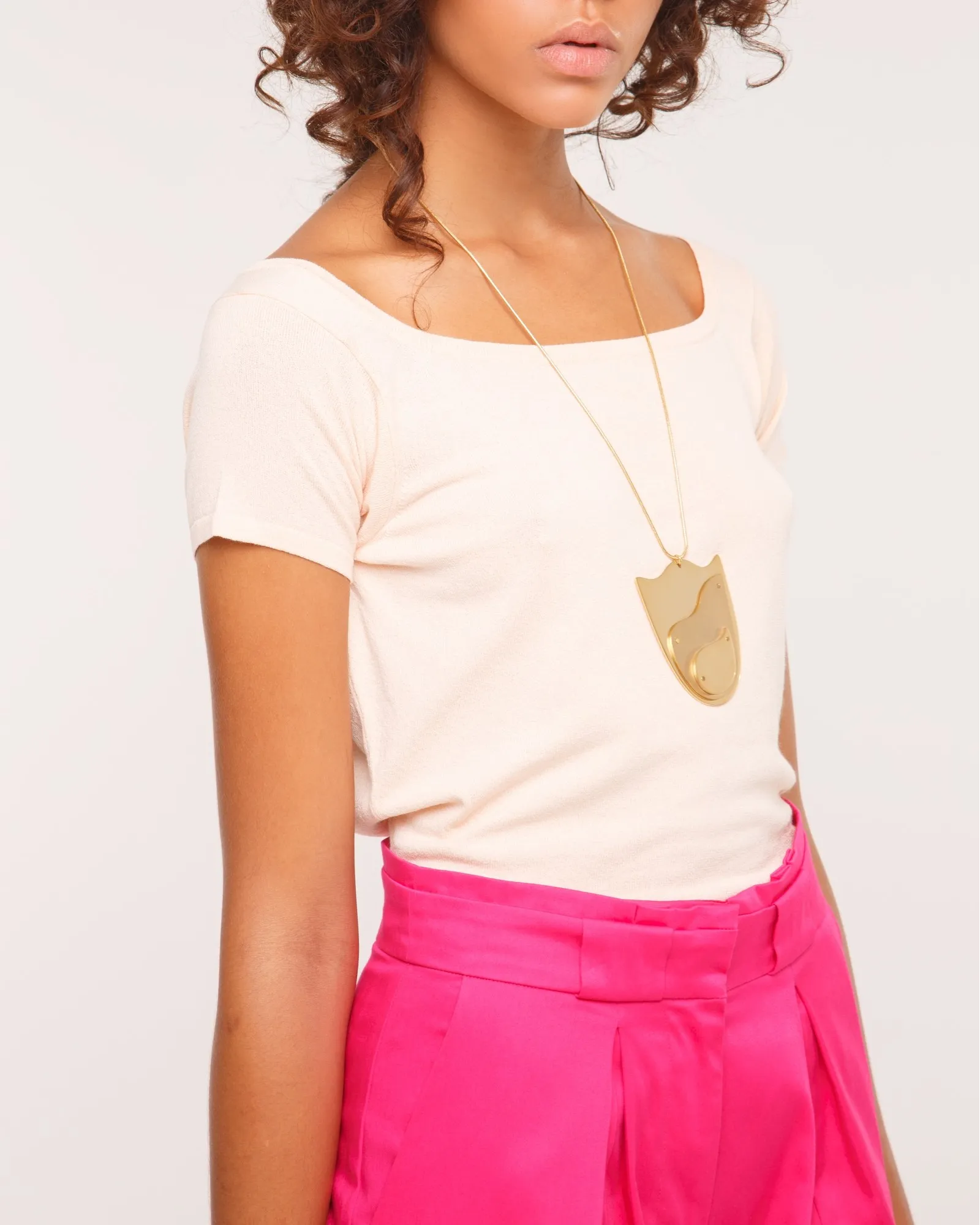 Haut rose à manches courtes Chacok