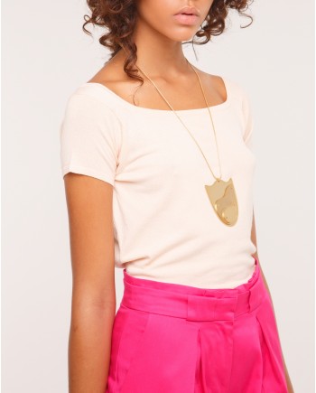 Haut rose à manches courtes Chacok