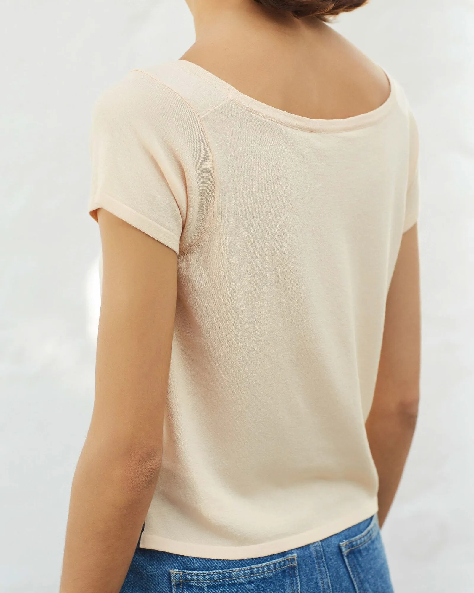 Haut rose à manches courtes Chacok