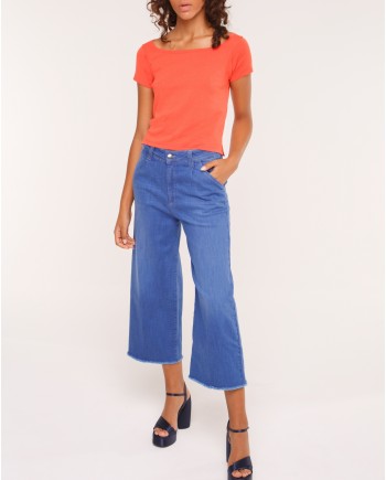 Haut rouge à manches courtes Chacok