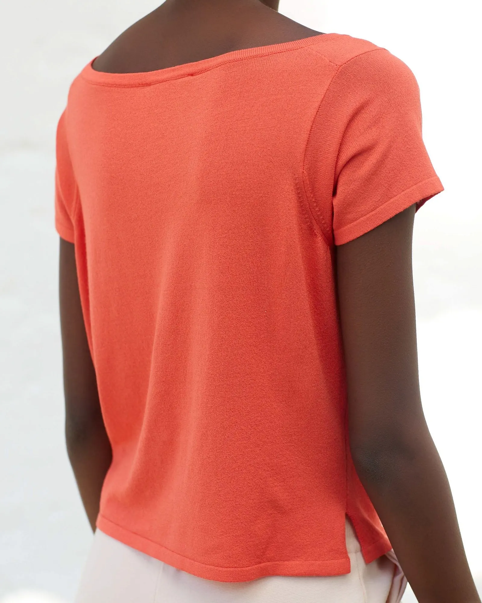 Haut rouge à manches courtes Chacok