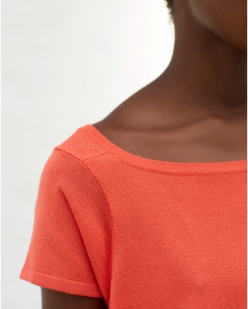 Haut rouge à manches courtes Chacok