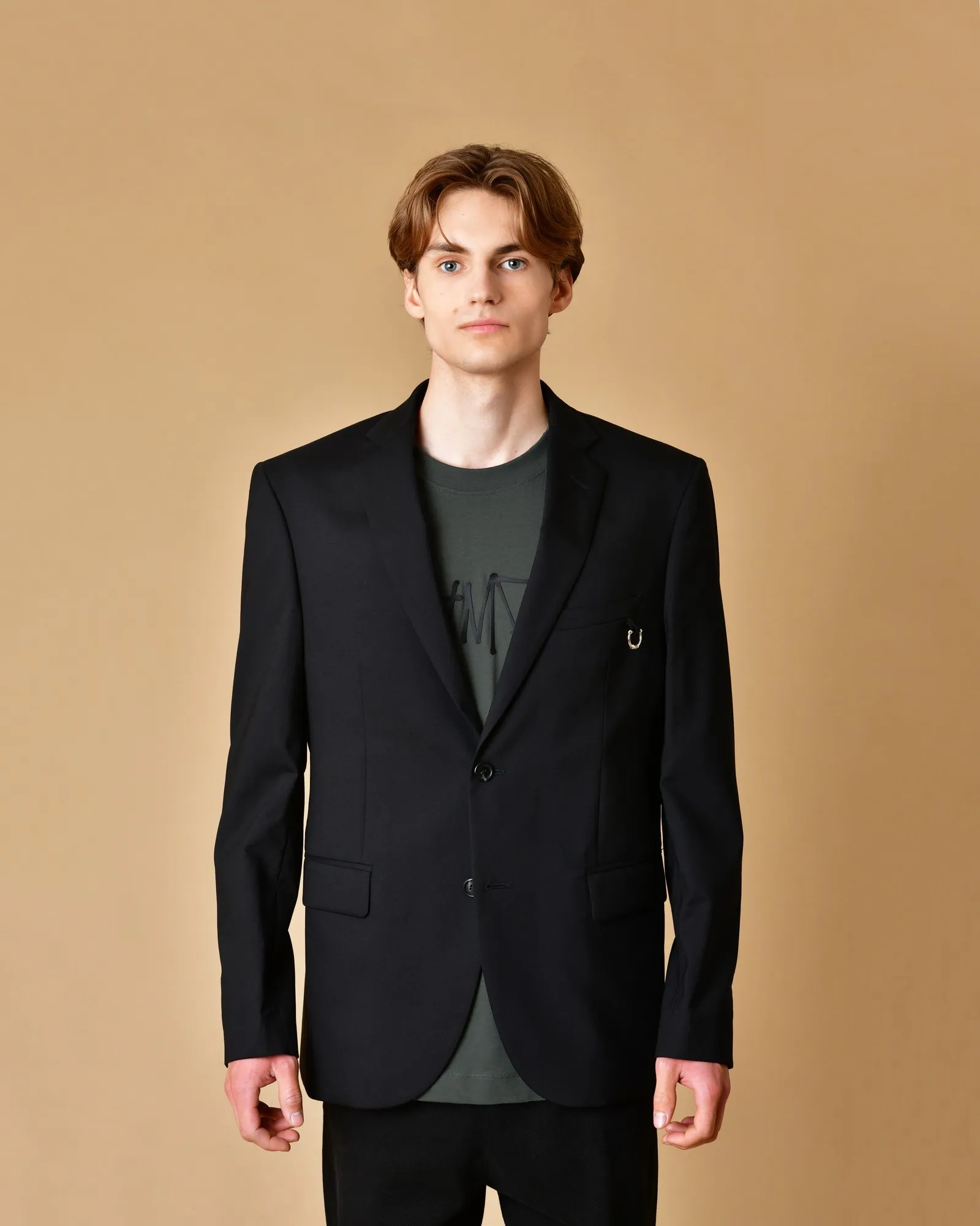 Blazer en laine vierge avec détail piercing John Richmond