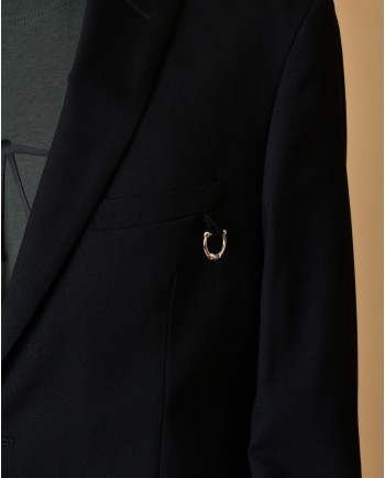 Blazer en laine vierge avec détail piercing John Richmond