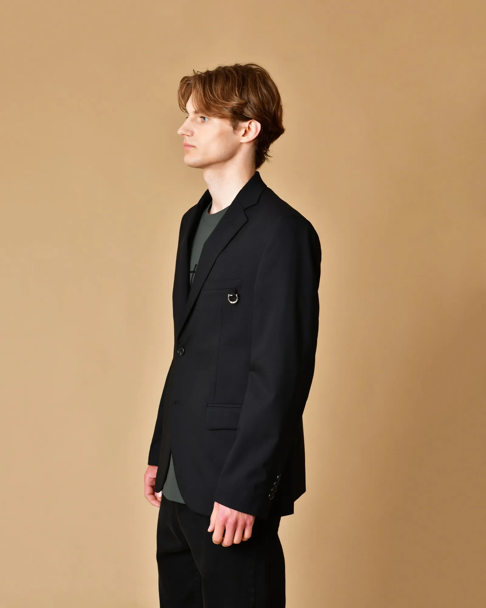 Blazer en laine vierge avec détail piercing John Richmond