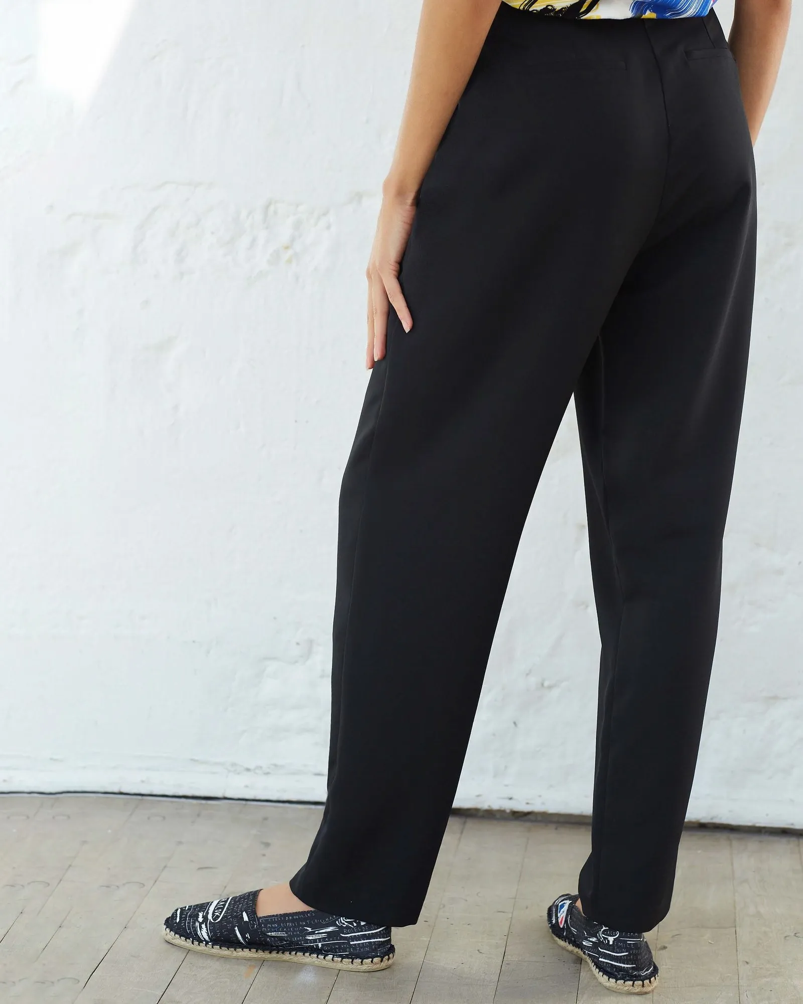 Pantalon fuselé noir à taille haute Chacok
