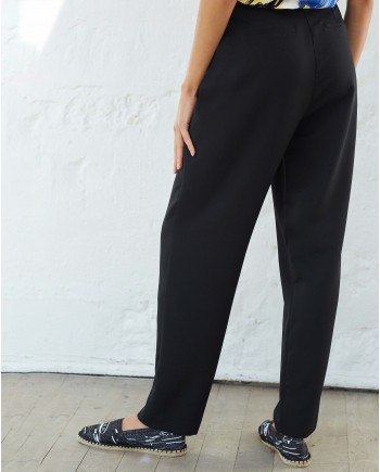 Pantalon fuselé noir à taille haute Chacok