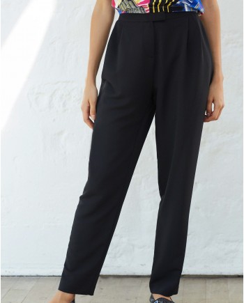 Pantalon fuselé noir à taille haute Chacok