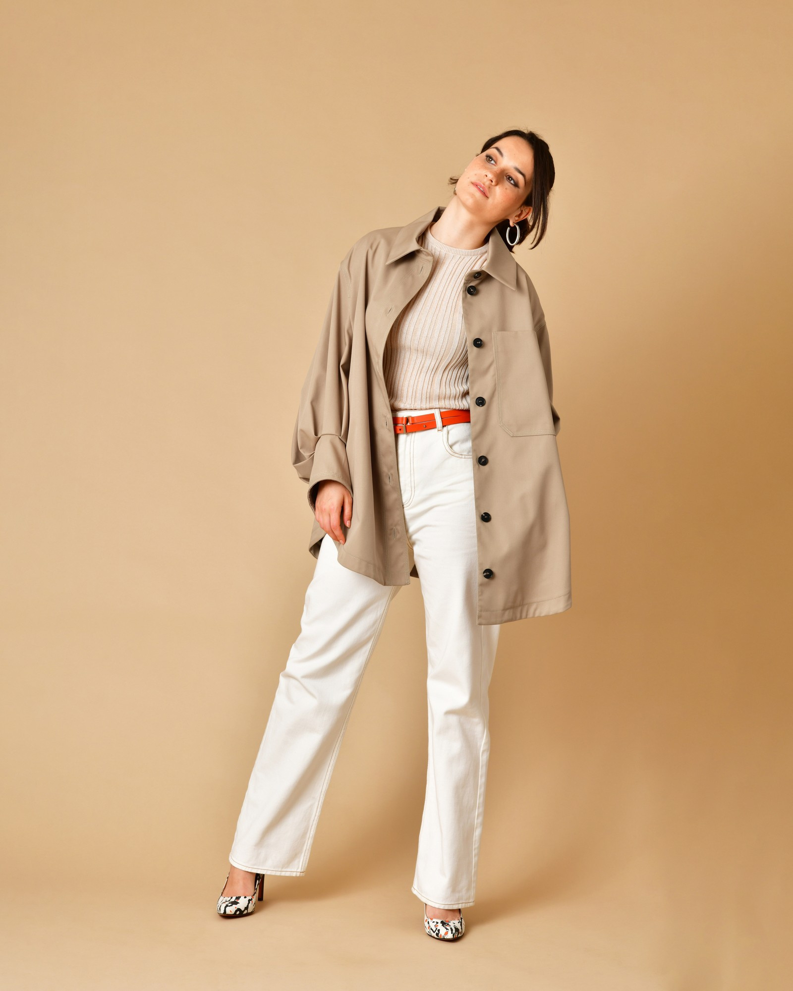 Jean en coton écru Chloé Stora 