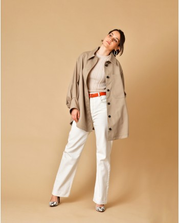 Jean en coton écru Chloé Stora 