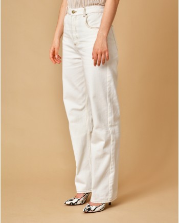 Jean en coton écru Chloé Stora 