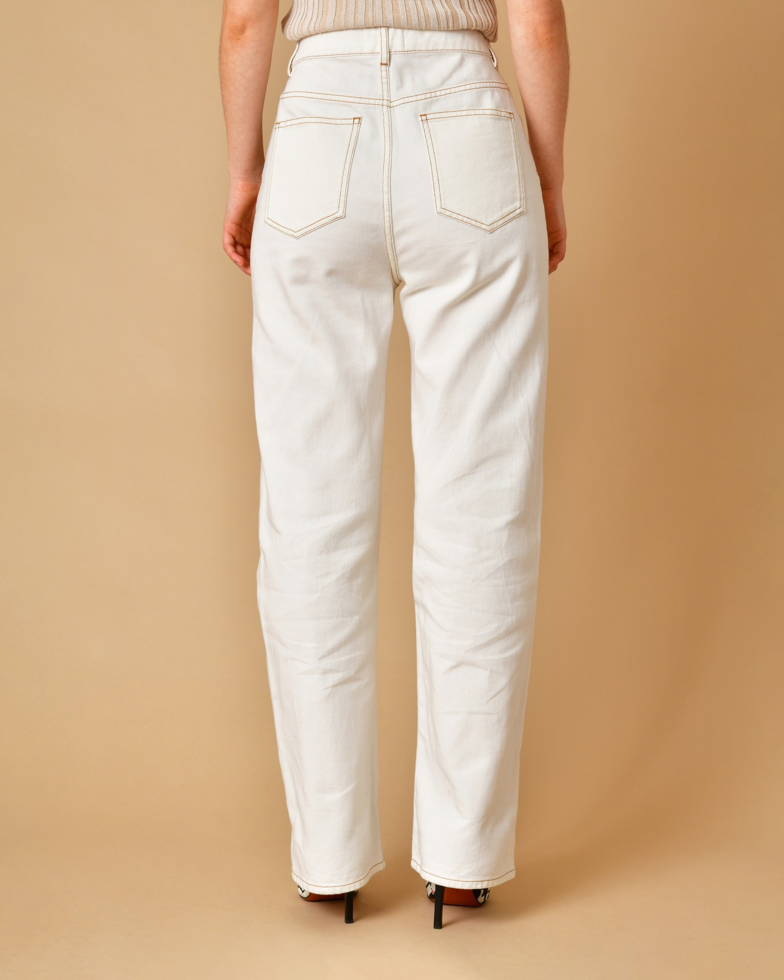 Jean en coton écru Chloé Stora 
