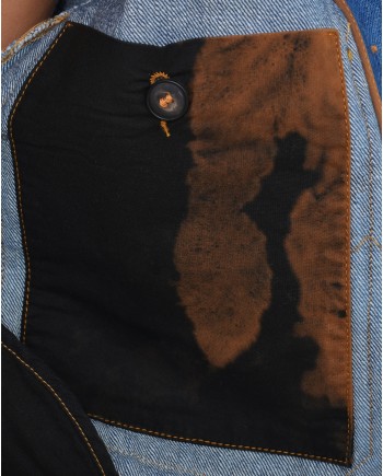 Veste en jean à imprimé fleuri T_Coat 