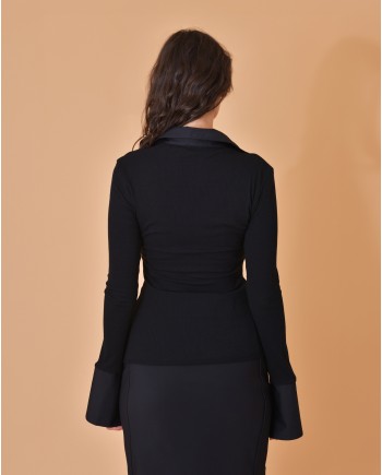 Haut en tissu modal, cachemire et stretch Nostra Santissima 