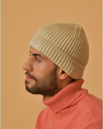 Bonnet beige en maille People Of Shibuya