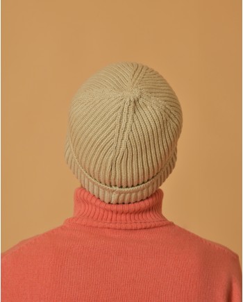 Bonnet beige en maille People Of Shibuya