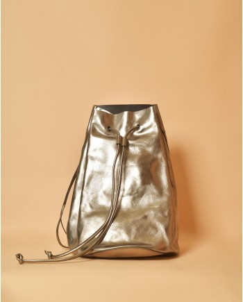 Sac à dos en cuir métallisé Isabel Benenato