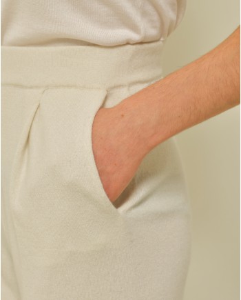 Pantalon en cachemire beige Fabiana Filippi