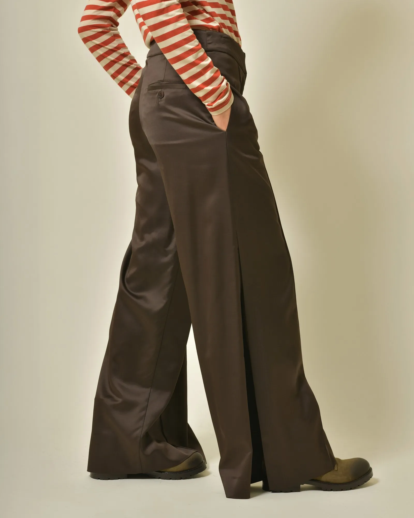 Pantalon en viscose et laine Malloni 