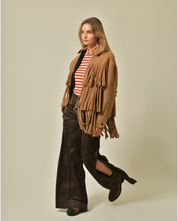 Pantalon en viscose et laine Malloni 