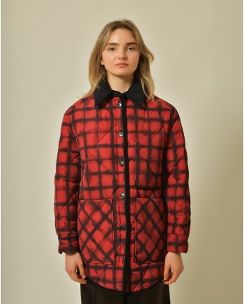 Doudoune à carreaux T_Coat 