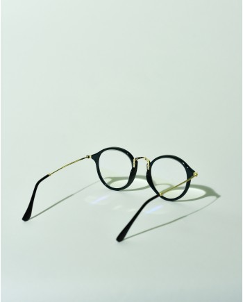 Lunettes de vue rondes vertes anti-lumière bleu Edie & Watson +2.5