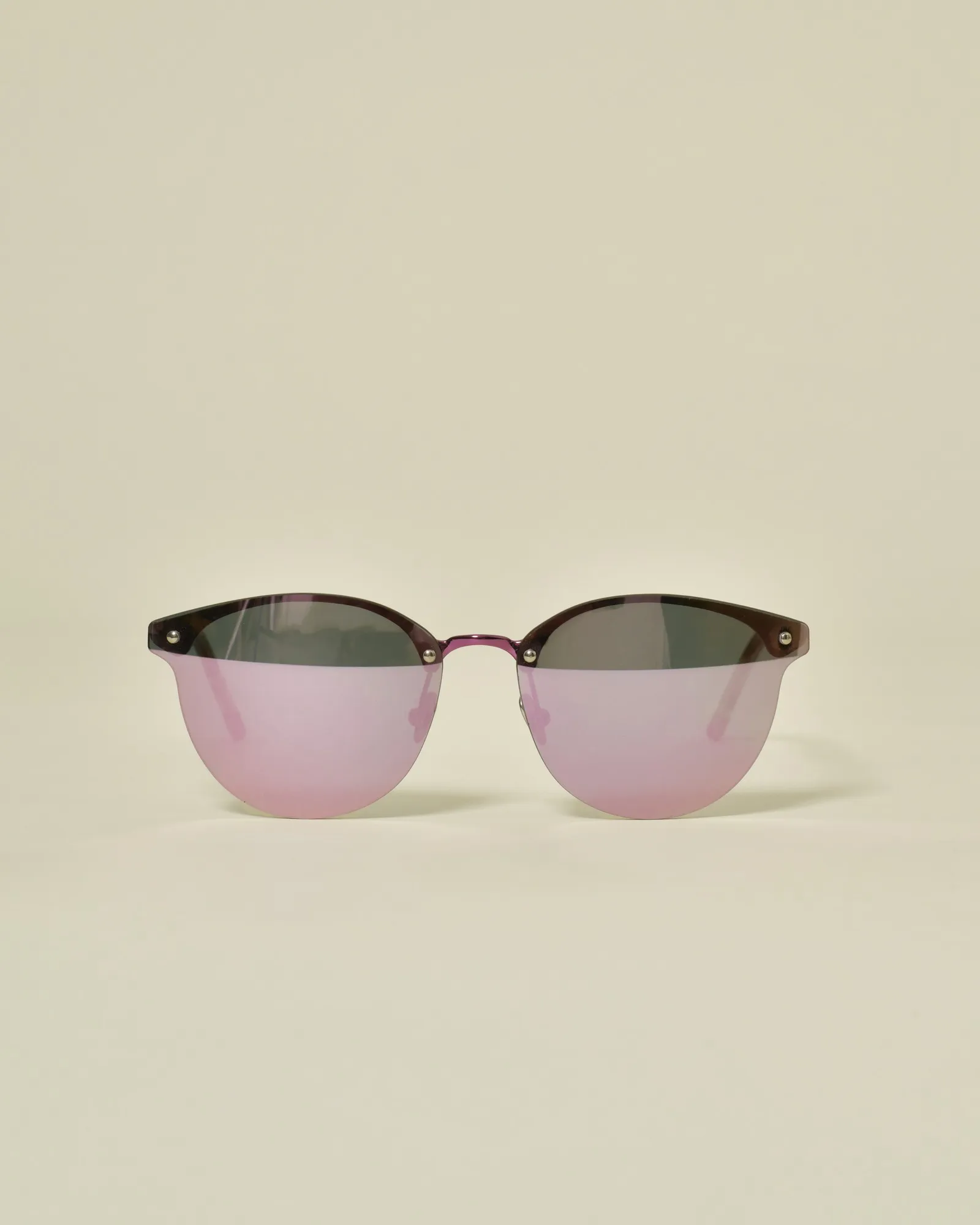 Lunettes de soleil rondes violets à effet miroir Carven