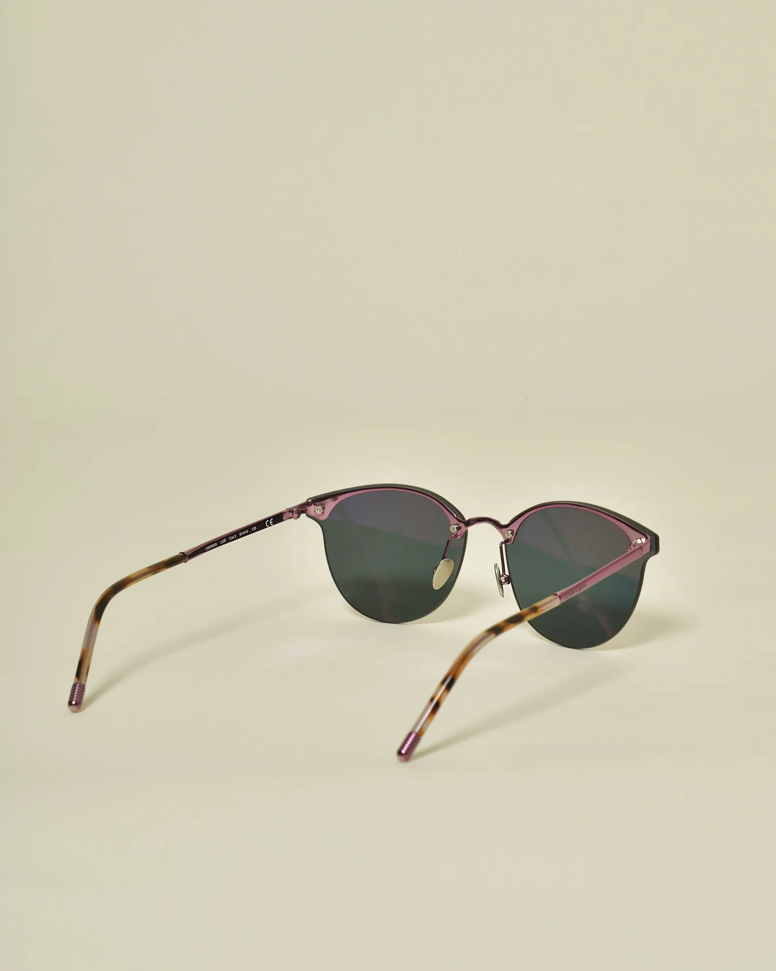 Lunettes de soleil rondes violets à effet miroir Carven