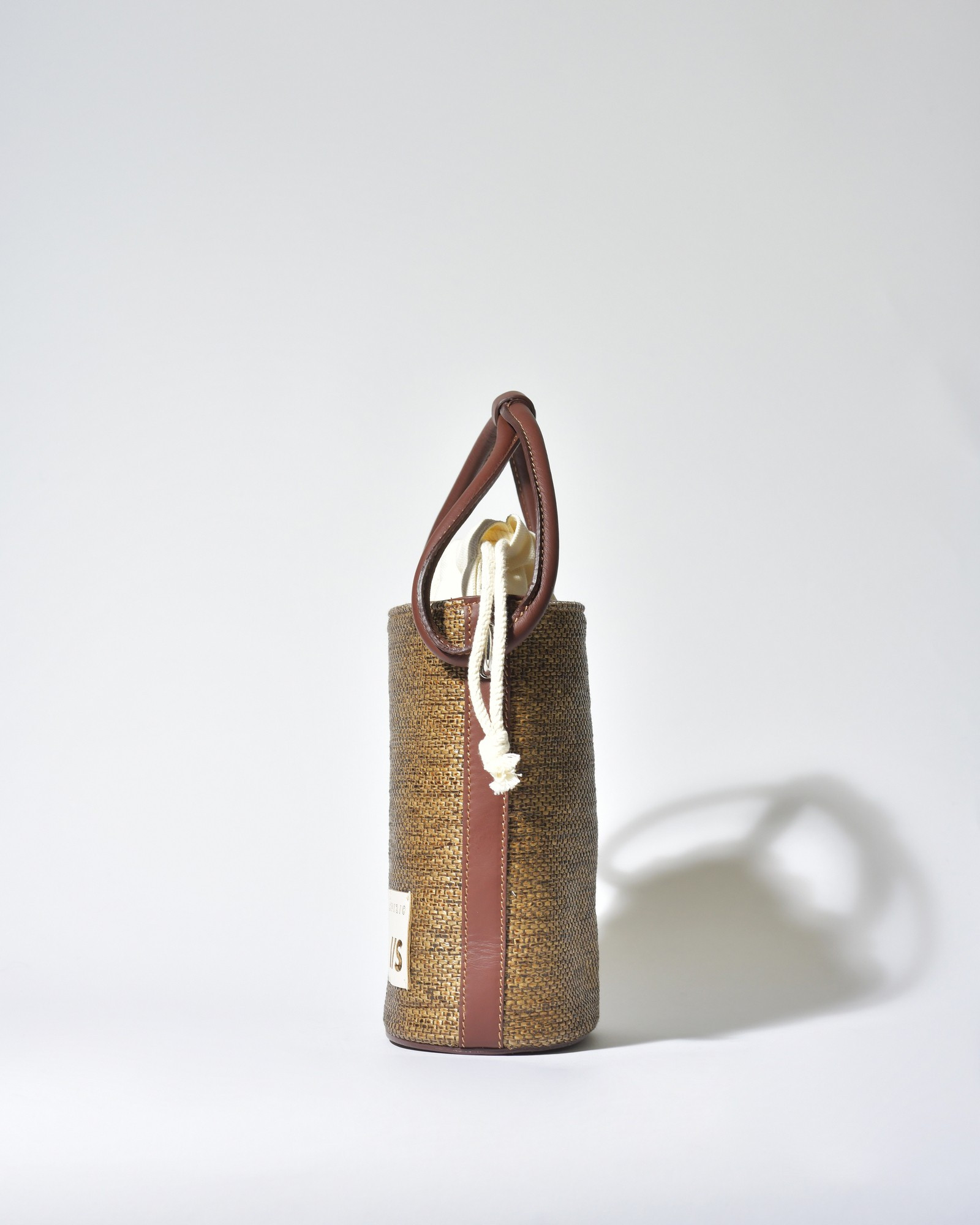 Sac seau en raphia marron Sfizio 