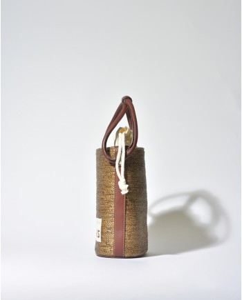 Sac seau en raphia marron Sfizio 