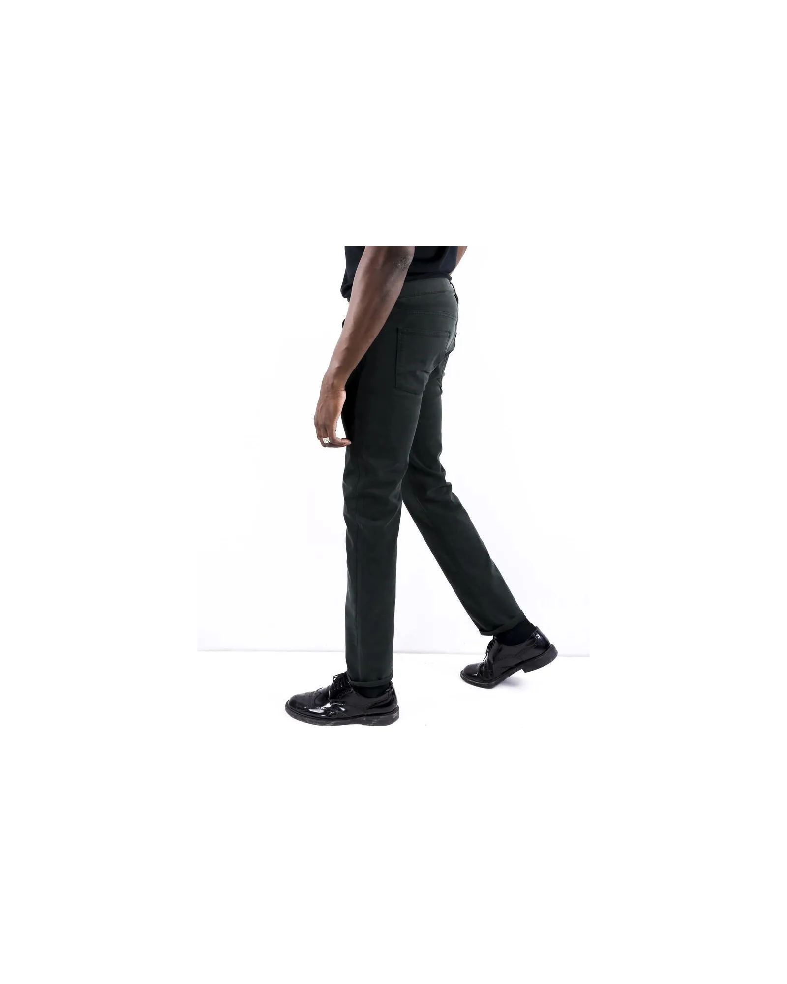 Pantalon slim en coton kaki Pal Zileri 