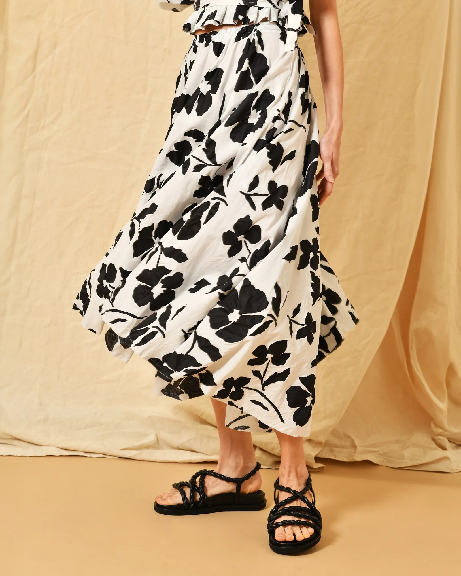 Jupe en coton à imprimé floral Ter et Bantine