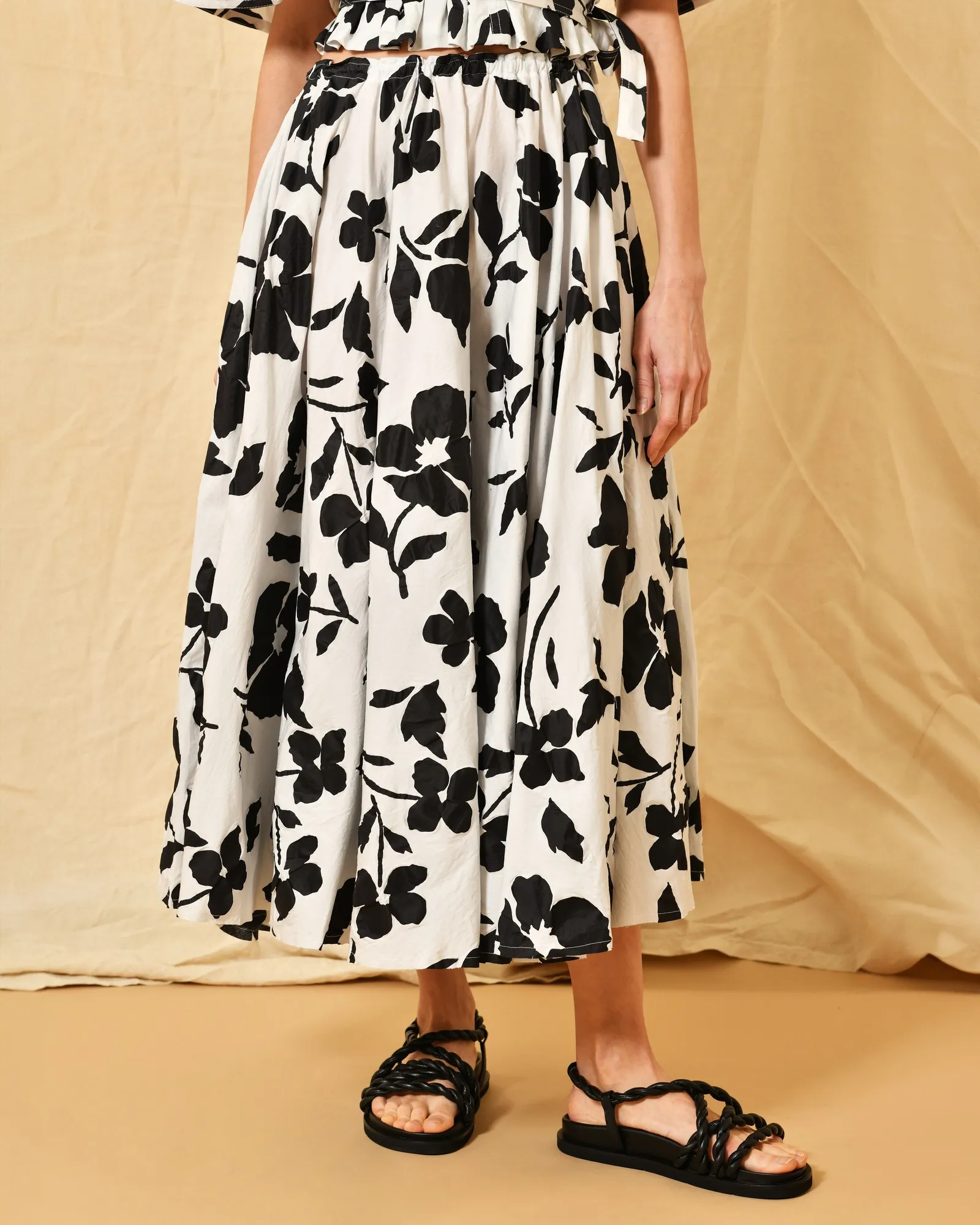 Jupe en coton à imprimé floral Ter et Bantine