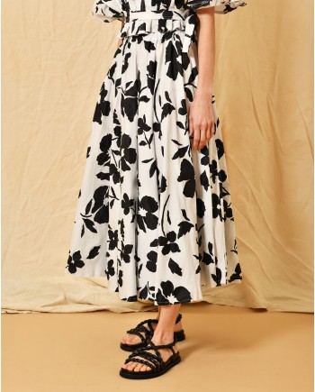 Jupe en coton à imprimé floral Ter et Bantine