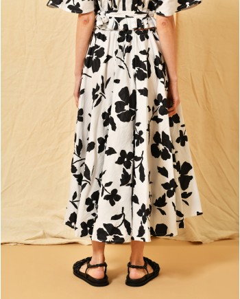 Jupe en coton à imprimé floral Ter et Bantine