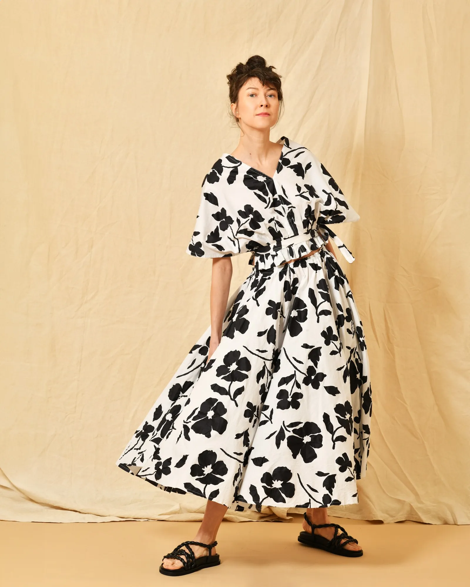 Jupe en coton à imprimé floral Ter et Bantine