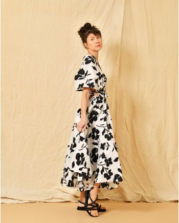 Jupe en coton à imprimé floral Ter et Bantine