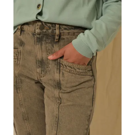 Jean en coton beige Chloé Stora