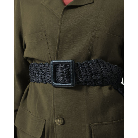 Ceinture en raphia noir Liviana Conti